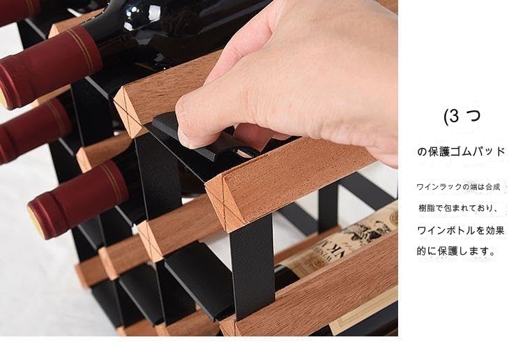 積み重ね式 竹製ワインラック 12本 LBYGQ ワインラック 木製 ワイン